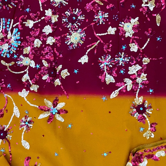 COPY - BEAUTIFUL RED AND ORANGE CHANIYA CHOLI - Picture 2 of 4